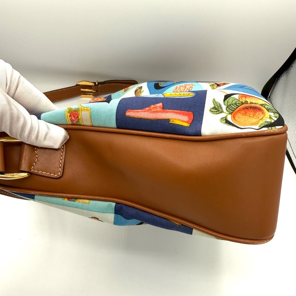 Gucci Alphabet Patchwork Blue Multi Canvas Crossb… - image 8